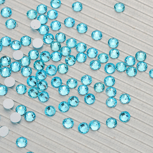 แก้วเพชรพลอยเทียมทรงแบนหินคริสตัลแบบไม่ร้อน100สีจากโรงงาน - Product Image 6