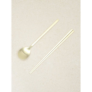 Set di stoviglie in oro titanio elegante e resistente - Product Image 1