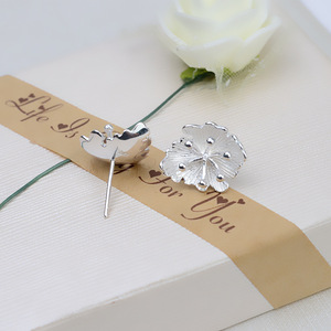 Pendientes de Plata de Ley S925 Estilo Europeo Americano, Simples y Modernos, Accesorios DIY Inspirados en Song Hye Kyo para Mujer, Versátiles - Product Image 3