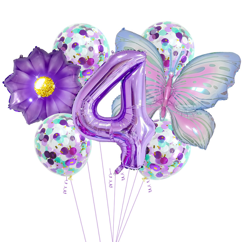 Set di farfalle rosa e viola 4