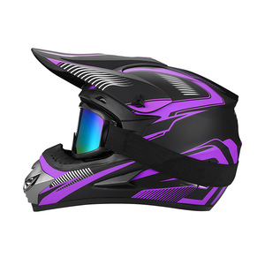 Casco de Motocross con Diseño Elegante y Gráfico, Ligero, Ventilado, Integral, con Gafas Protectoras - Product Image 2