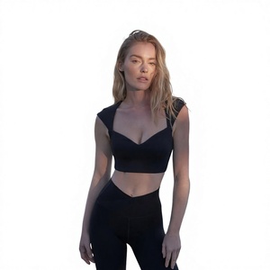 Soutien-gorge de sport haute performance pour femme, à bonnets fixes, fermeture dorsale, maintien élevé, dos croisé, pour l'entraînement et la course - Product Image 4