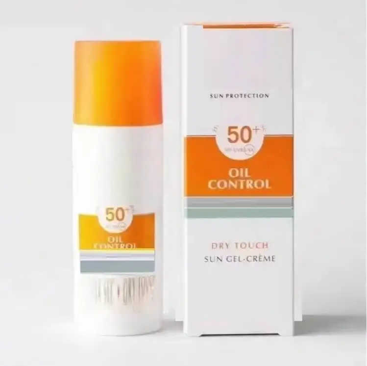 Protector solar impermeable SPF 50 aceite para la piel la crema de gel solar de tacto seco protector solar ultraligero