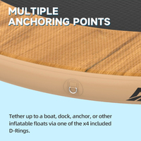 Hamac flottant gonflable rond sur mesure de 6 pieds, 8 pieds, 10 pieds avec technologie Drop Stitch et capacité supérieure à 500 kg