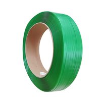 Sangle en polyester gaufré durable pour l'emballage et la palettisation intensifs, rouleau de sangle PET 1/2" x 0,026" x 5800 pieds