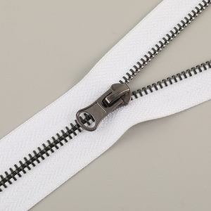 Laite 5 #   Fermetures éclair en laiton Y-Teeth à verrouillage automatique, logo personnalisé, finition platine brillante, couleur or canon, fermetures éclair en forme de Y pour jeans, vestes, articles en cuir - Product Image 3