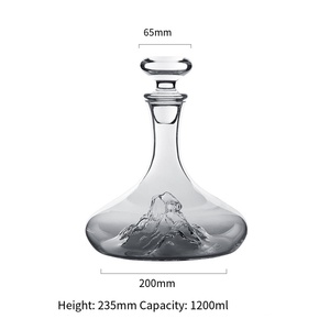 Liqueur étrangère de luxe léger, Dispositif de désintoxication rapide domestique, Flacon de désintoxication haut de gamme européen en cristal bleu glace cintré - Product Image 6