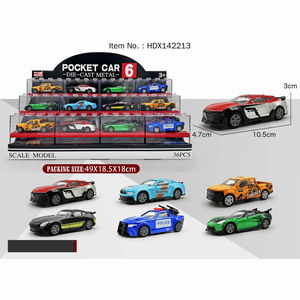 Modèle de voiture de course moulé sous pression à l'échelle <span class=keywords><strong>1</strong></span>:<span class=keywords><strong>43</strong></span> avec support d'affichage en acrylique, voiture de sport en alliage, modèle de voiture d'ingénierie, jouet cadeau pour enfants - Product Image 2
