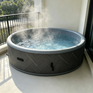 Bain à remous gonflable d'extérieur, <span class=keywords><strong>jacuzzi</strong></span> portable, bain à remous de massage pour jardin, cour arrière - Product Image 1