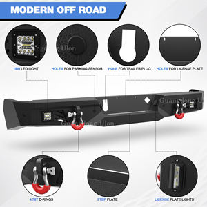 Parachoques Delantero de Ancho Completo con Cabrestante y Parachoques Trasero con Escalón a <span class=keywords><strong>Precio</strong></span> de Fábrica para <span class=keywords><strong>Camioneta</strong></span> Pickup Chevy Silverado 1500, <span class=keywords><strong>GMC</strong></span> <span class=keywords><strong>Sierra</strong></span> 1500 2019-2024 - Product Image 2