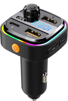 Voiture Bluetooth lecteur de musique MP3 Bluetooth appel mains libres voiture USB charge émetteur FM lumière ambiante 3.1A