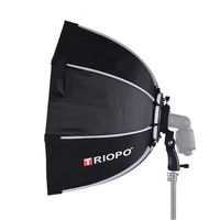 TRIOPO KS2-65 65cm Flash Speedlite à chargement rapide avec diffuseur octogonal parabolique (Noir)