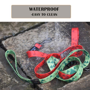 <span class=keywords><strong>Collar</strong></span> de perro de PVC con estampado personalizado de transferencia por sublimación de liberación rápida de silicona resistente al agua y conjunto de correa para nadar en el mar - Product Image 6