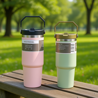 Taza de Viaje Inteligente de Acero Inoxidable OEM ODM, 30 oz, Aislamiento al Vacío, Bluetooth, 6-12 Horas de Rendimiento Térmico, Alimentación USB para Exteriores