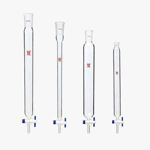 Kolom Kromatografi Kaca Borosilikat Transparan Dinding Tebal CS Labglass dengan Stopcock PTFE untuk Penelitian Laboratorium, Panjang 203-610mm - Product Image 2
