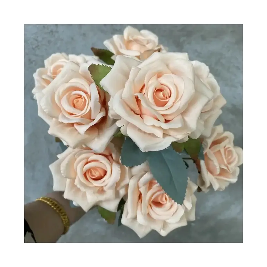 LFR137 Luckygoods High Quality Low Price Rose Flower Competitive Price Artificial Silk Rose Flowers For Wedding