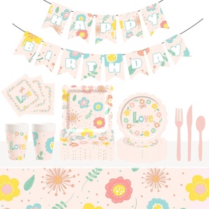 ชุดจานกระดาษใช้แล้วทิ้ง DAMAI ขายดี สำหรับงานปาร์ตี้ จานอาหารเย็นแบบใช้แล้วทิ้ง ชุดอุปกรณ์บนโต๊ะอาหารวันเกิด - Product Image 2