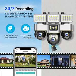 ไฟถนนข่าย12MP 3เลนส์3 PTZ สำหรับกลางแจ้งพร้อมกล้องวงจรปิดสมาร์ทเน็ต V380โปร4G ซิมการ์ดกล้อง IP Wi-Fi 8K 4K - Product Image 5