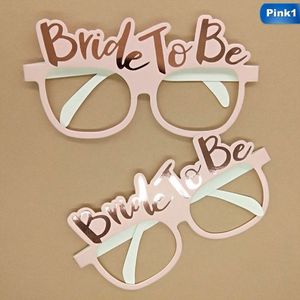 Gafas de Papel para Despedida de Soltera al por Mayor, 10 Unidades, Base Rosa, Lámina Dorada, Accesorios para Fotos, Decoración para Despedida de Soltera, Recuerdo de Boda - Product Image 3