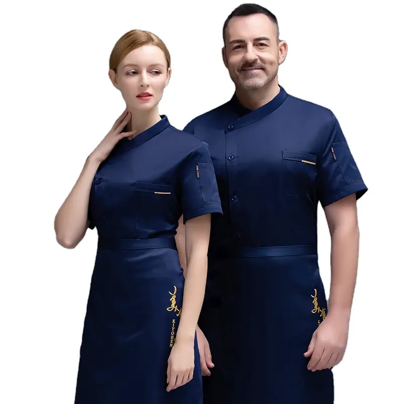 Uniforme da ristorante professionale Unisex abbigliamento da cuoco uniformi Catering abbigliamento da lavoro Top maglia da donna uniforme camicia Baker Top Jacket