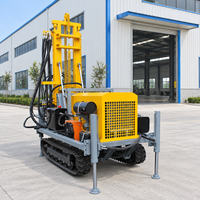 Foreuse de Puits d’Eau sur Chenilles 260m 74kW Diesel Boue et Air Machine de Forage de Puits d’Eau Vente Directe Usine