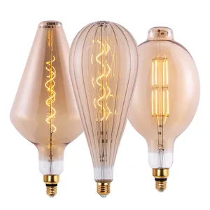Home Decorative Fixtures Dimming Clear Gun Grey Smoky Amber Shell Color 4W 6W 8W PS130 PS110 PS140 Huge Oversize Vintage Bulb
