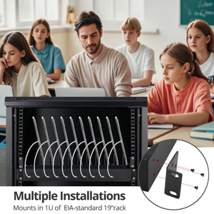 Sipolar C-105PD 10 cổng Loại C Hub đa Trạm Sạc 550W điện thoại Trạm Sạc Locker 65W USB Docking Station - Product Image 6