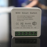 Módulo de Interruptor WiFi Tuya Mini de 16A, Interruptor de Luz Inteligente de 2 Vías, Relé DIY, Temporizador, Control Remoto de Encendido/Apagado, Compatible con OEM