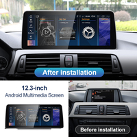STWEI MTK8581 Autoradio Android 14 Multimédia 12,3 pouces pour BMW Série 3/4 F30 F31 F32 F33 F34 NBT Carplay Android AUTO Bluetooth