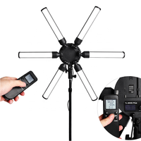 Anneaux tir lampe 26 pouces six bras led matériel d'éclairage du cinéma 60W LCD affichage studio lumières pour la photographie