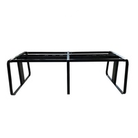 Piétement de table de conférence en métal, plusieurs tailles, base de bureau, pied de table noir thermolaqué pour plateau de table de salle de réunion