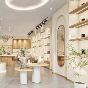 <b>Commercial</b> Wooden Display Cabinet Custom Modern Store Display Showcase with Shelves and Lighting for Retail Shop <b>Furniture</b> - Product Image 5