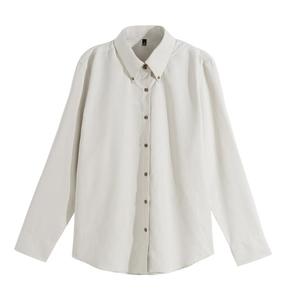 Automne Style italien hommes couleur unie <span class=keywords><strong>chemise</strong></span> grand col et manches longues coupe ajustée haut affaires décontracté Anti-rides - Product Image 5