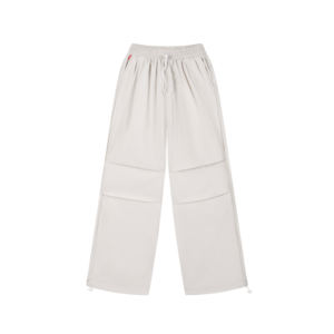 กางเกงขากว้างของผู้หญิงขายาวกางเกงโพลีเอสเตอร์100% ระบายอากาศปกติสีพื้น - Product Image 3