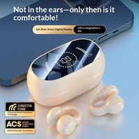 Nouveaux écouteurs sportifs sans fil de haute qualité, type clip d'oreille 5.4, non intra-auriculaires, étanches, avec affichage numérique, autonomie ultra-longue