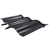 Module de tuiles solaires à triple arche, tuile photovoltaïque rouge 25W 32W, tuile solaire noire pour toiture, système de toiture solaire BIPV incurvé