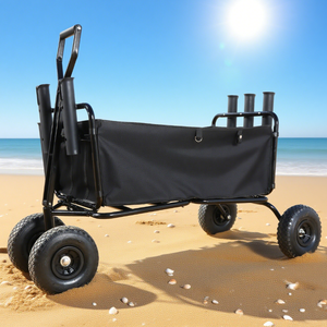 รถเข็นสำหรับออกค่ายชายหาดกลางแจ้งรถเข็นกระเป๋าลากกระเป๋าเดินทางแบบพกพาสำหรับออกไปแคมป์ตกปลา - Product Image 4