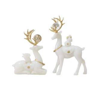 Figura Decorativa de Ciervo Personalizada de Arte Popular Artístico de Lujo, Esculpida en Resina Epoxi, Decoración para el Hogar, Regalo de Inauguración de Casa, Sala de Estar, TV - Product Image 5