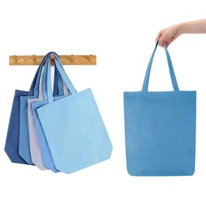 Custom Solid Color Blank Shopping Tote Casual Shoulder Cotton <b>Bag</b> With Zipper for Girls Ladies Shopper - Product Image 1
