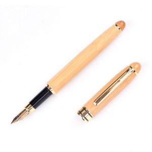 Bolígrafo de Bambú de Lujo en Oferta, Bolígrafo Metálico para Regalo Empresarial con Logotipo Grabado con Láser - Product Image 1