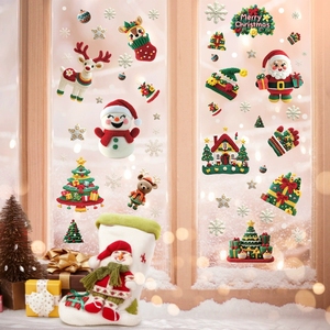 <b>Christmas</b> Static Cling Stickers <b>for</b> Glass Windows Holiday Decorations Frosted Window <b>Film</b> Decals <b>for</b> Offices and <b>Home</b> Decor - Product Image 3