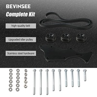 Kit de support d'alternateur triple BEVINSEE Vortec V8 pour moteurs LS, amélioré pour LS Chevy pour GM 4.8L 5.3L 6.0L 6.2L 2000-2011 2012 2013