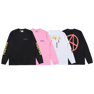 Bộ sưu tập hợp thời trang thương hiệu 230g Nam & Nữ tinh khiết bông Jersey 100% Chất lượng cao giản dị lỏng dài tay áo T-shirt in kỹ thuật số - Product Image 1