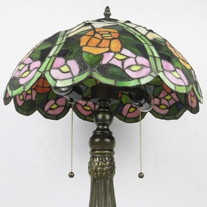 LongHuiJing European 16Inch Wide Flexible AC E26 Stained Glass Table Lamp with Zinc Alloy Base - Product Image 4