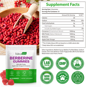 Gomitas Veganas de Berberina Hatmanlabs, Suplementos Herbales <span class=keywords><strong>para</strong></span> la Digestión y Salud Intestinal, Gomitas de Berberina con <span class=keywords><strong>Canela</strong></span> de Ceilán - Product Image 2
