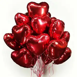 Воздушные шары из фольги на День Святого Валентина, украшения для свадебной вечеринки, латексные шары из фольги