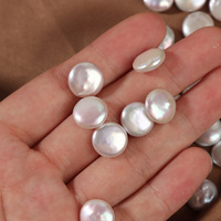 Grand stock en gros de perles baroques naturelles d'eau douce, boutons de 11-12 mm, perles nues, accessoires de bijoux DIY, modèle 010