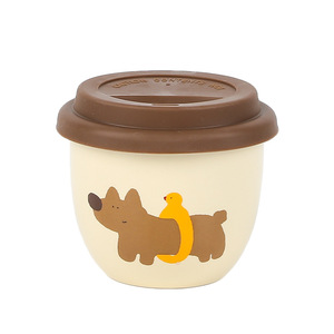 Taza de Café de Cerámica con Tapa, Diseño de Dachshund de Dibujos Animados, Portátil, Diseño Exquisito, Popular en Internet, China Continental, para Fiestas de Cumpleaños - Product Image 5