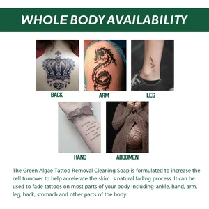 Barre de savon nettoyant et apaisant pour les soins corporels, savon de tatouage vert personnalisé pour les tatouages, vente en gros - Product Image 4