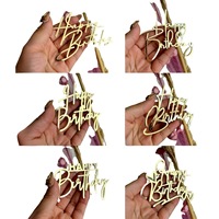 Acryl-Kuchenseitendekoration Partyzubehör Topper Ornamente Happy Birthday Kuchendekoration
